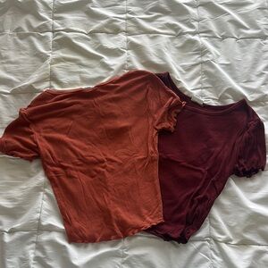 TILLYS Women's Rust and Burgundy Tops